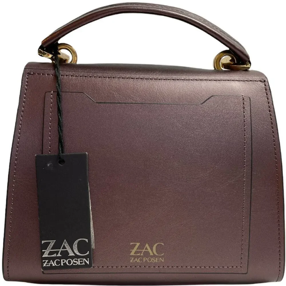 Zac Posen Pearl Purple Leather Satchel Mini Bag NWT